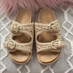 Sam Edelman Beige Braided Sandals 7